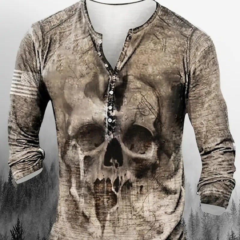 Men's Digital Printing Casual Long Sleeve